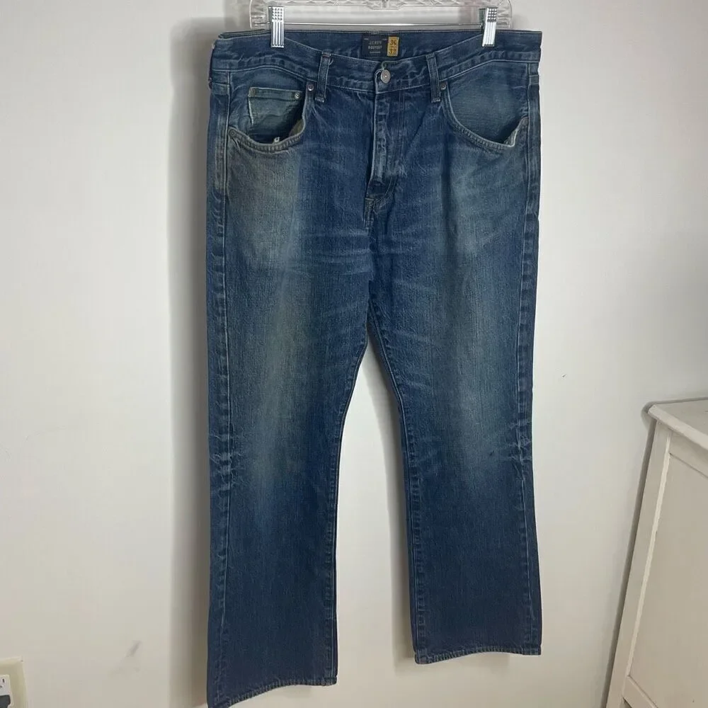 J Crew Bootcut Medium Wash Jeans Mens‎ 36x32 Read